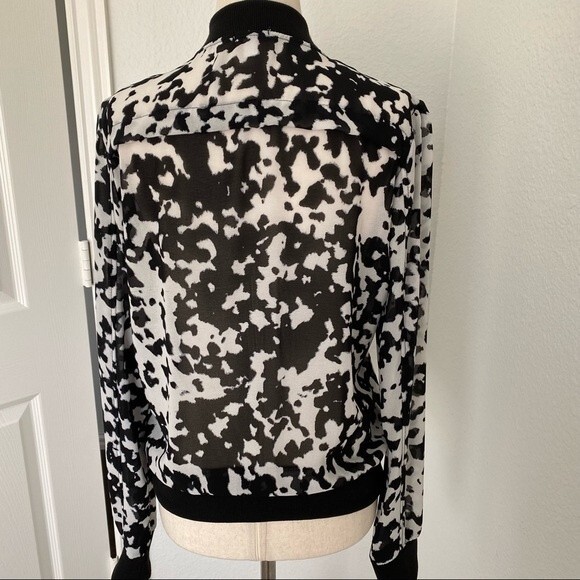 Bongo Zebra Animal Print Moto Biker Bomber Vintage Lightweight Jacket Size L - Picture 4 of 14